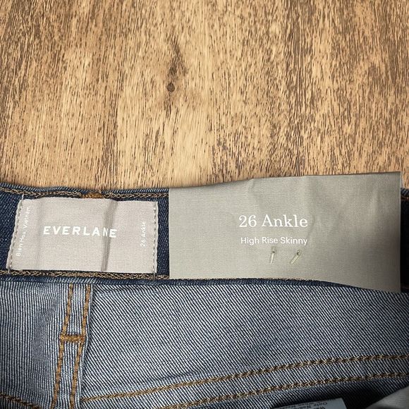 EVERLANE High Rise Skinny Jean Size 26 Ankle NEW WITH‎ TAGS Medium Wash - Picture 2 of 12